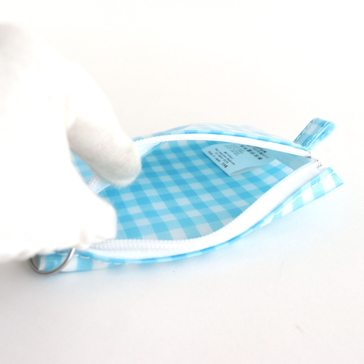 FLAT POUCH SMALL #GINGHAM SAX [TMB-2310N]