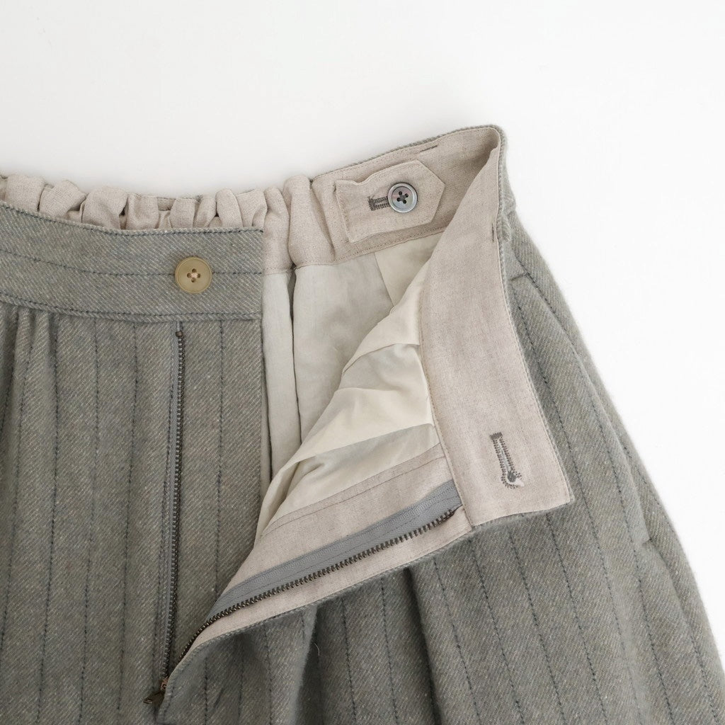 薄雲：Wide pants #A pale stripes [13251-19413]