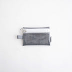 FLAT POUCH MINI #GINGHAM SMALL BLACK [TMB-2352A]