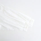60s COTTON CAMBRIC PLAIN WITH LACE LACE & STRING COLLAR GATHERED SHIRT #9000 WHITE [NSL26552]