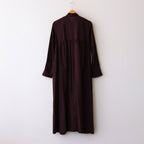 静寂の欠片 Funnel neck shirt dress #burgundy [TLF-125-op001-la]