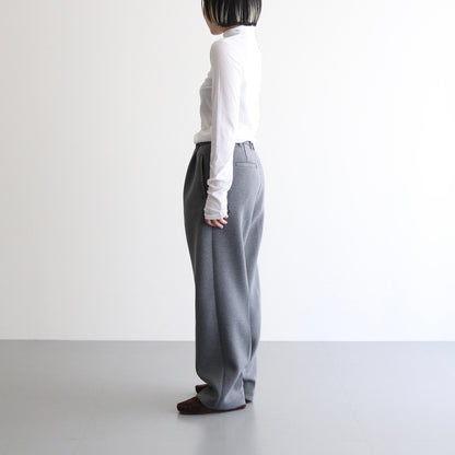 high twist cotton sheer jersey turtle-neck Tee #off white [WVFL-UW104]