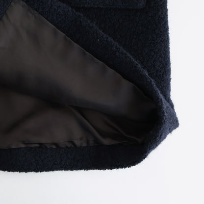 RECYCLE BOA WOOL DOUBLE OVER COAT #3900 NAVY [JNMDS2451]