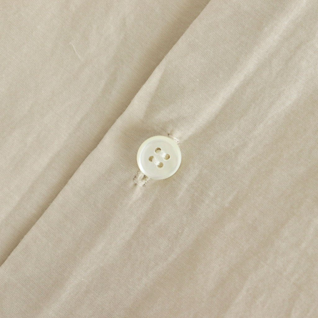 G.D COTTON SILK STAND COLLAR LONG SHIRT #Ivory [no.7366]