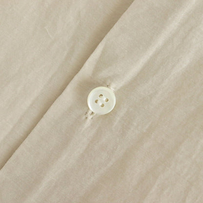 G.D COTTON SILK STAND COLLAR LONG SHIRT #Ivory [no.7366]