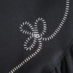 夢詠み Embroidered-Yoke dress #Black [26F-OP1412-CWF]