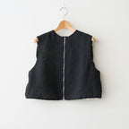 SHIRRING VEST #Black [no.8003]