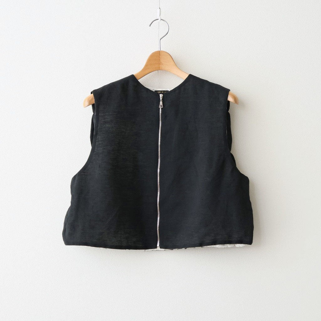 SHIRRING VEST #Black [no.8003]