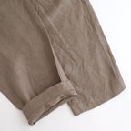 Organic linen twill tuck easy pants #Mocha [GT252PT006]