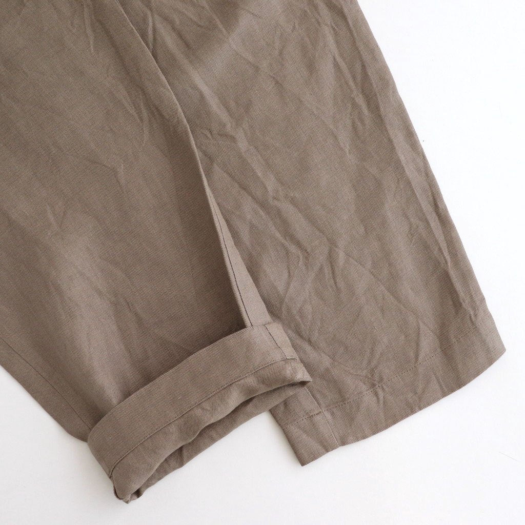 Organic linen twill tuck easy pants #Mocha [GT252PT006]