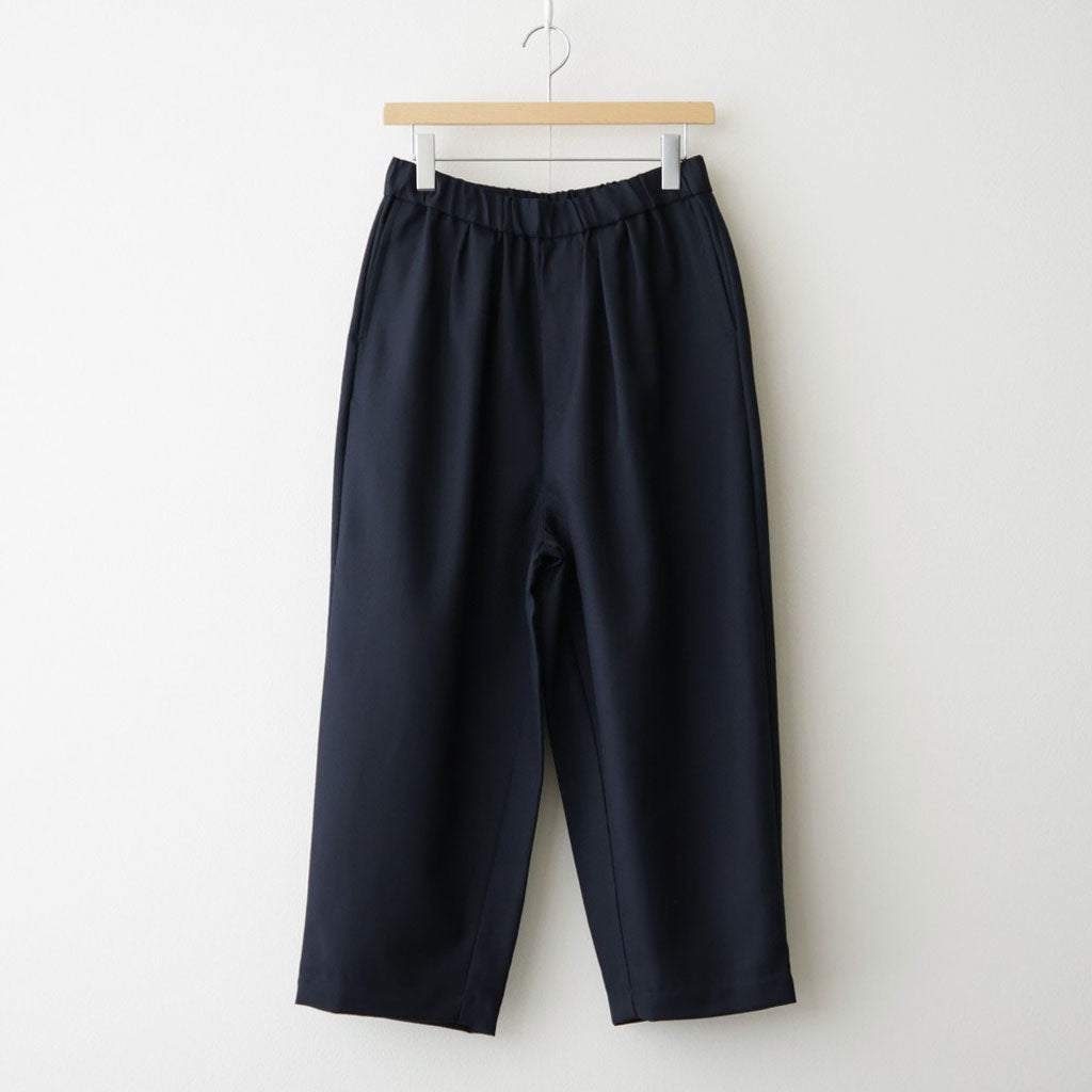 WOOL SERGE 2TUCK TAPERED EASY PANTS #3900 NAVY [GNMDS2501WS]