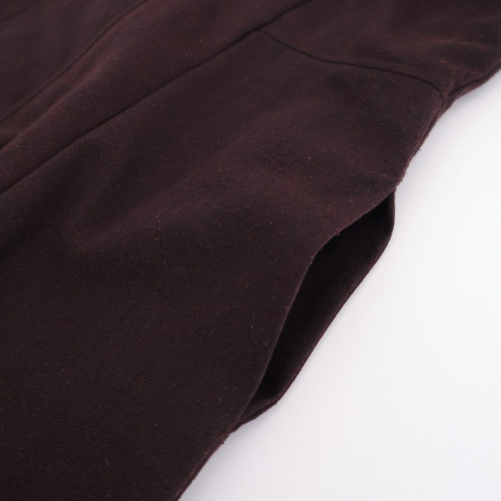 冬の肖像 Square Neck tucked dress #bordeaux [TLF-126-op006-cst]