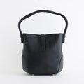 NAPPA LEATHER ONE HANDLE BAG #9900 BLACK [SVMDS2551N]