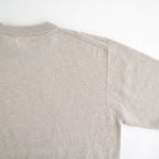 ex super fine woolen wool high-gauge knit P/O #melange light beige [WXFL-UW120]