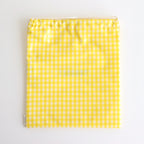 Drawstring bag #GINGHAM YELLOW [TMB-1863H]