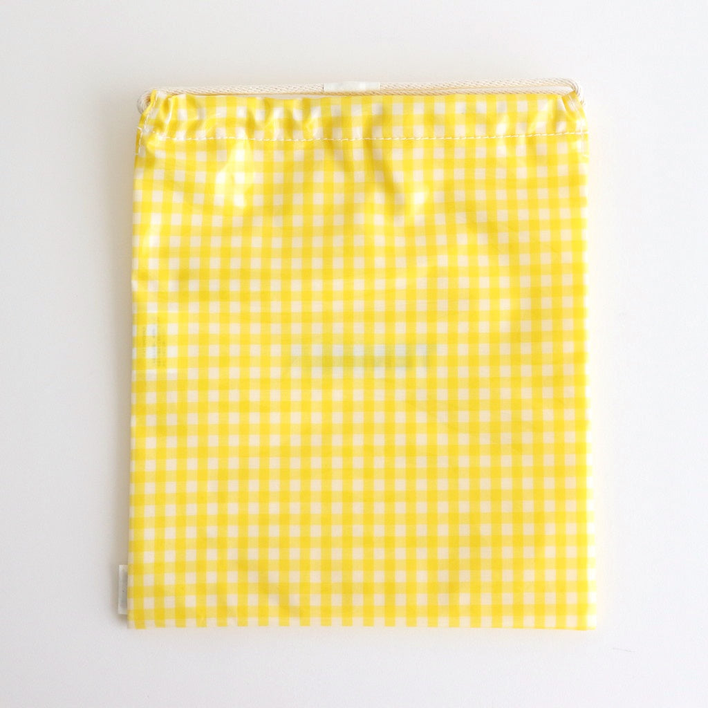Drawstring bag #GINGHAM YELLOW [TMB-1863H]