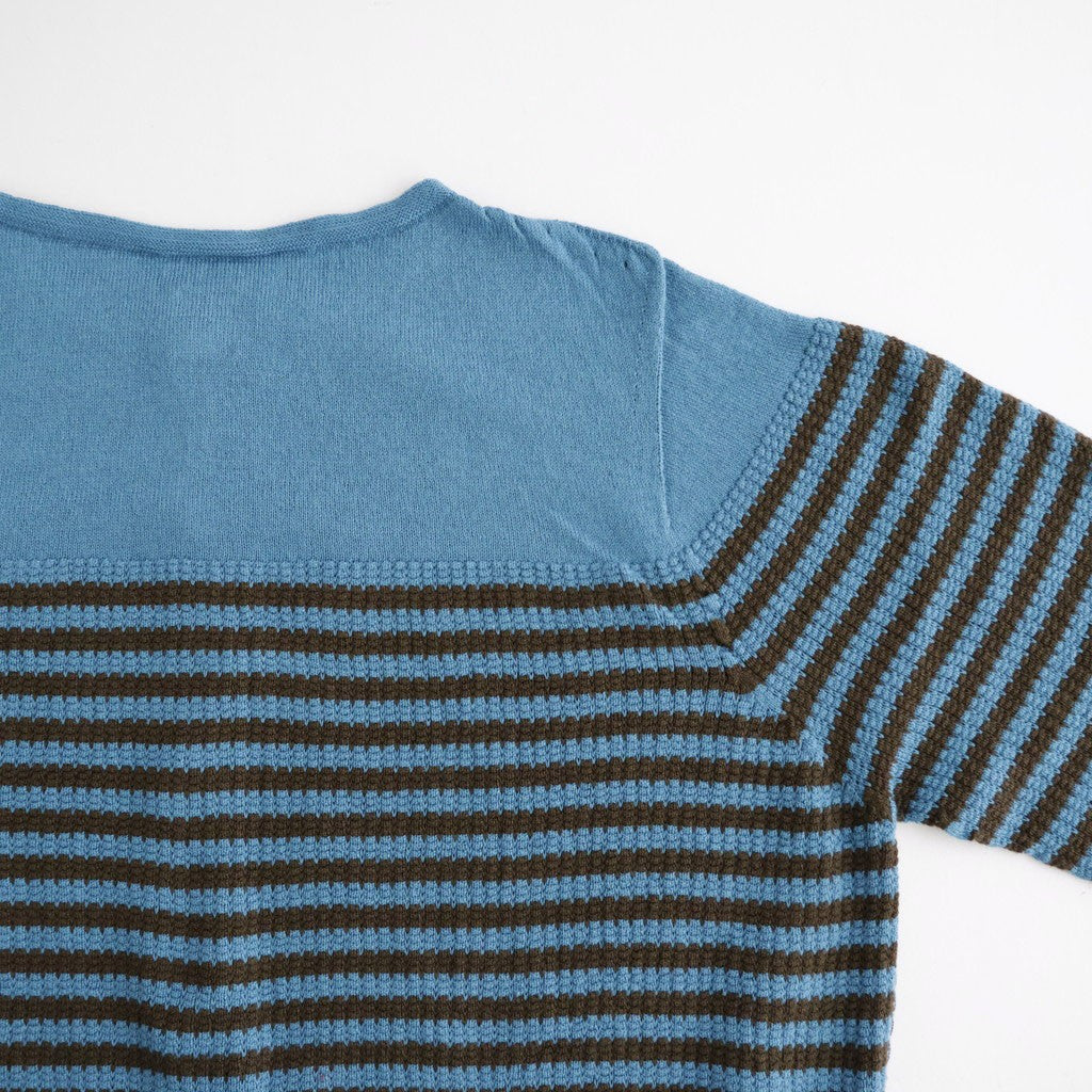 Stripe Cardigan #Blue x Brown [Oni067]
