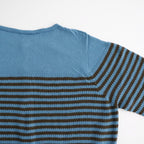 Stripe Cardigan #Blue x Brown [Oni067]