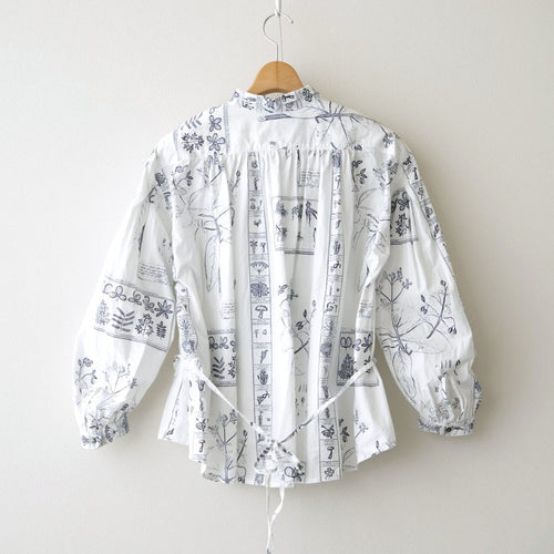 偶然の影：ブラウス #off white×blue [13261-09107]