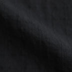 80s ORGANIC DOBIE CHECK(OVERDYE) BANDED COLLAR MAXI DRESS WITH PINTUCK #9971 O.BLACK [NMDS25254D]