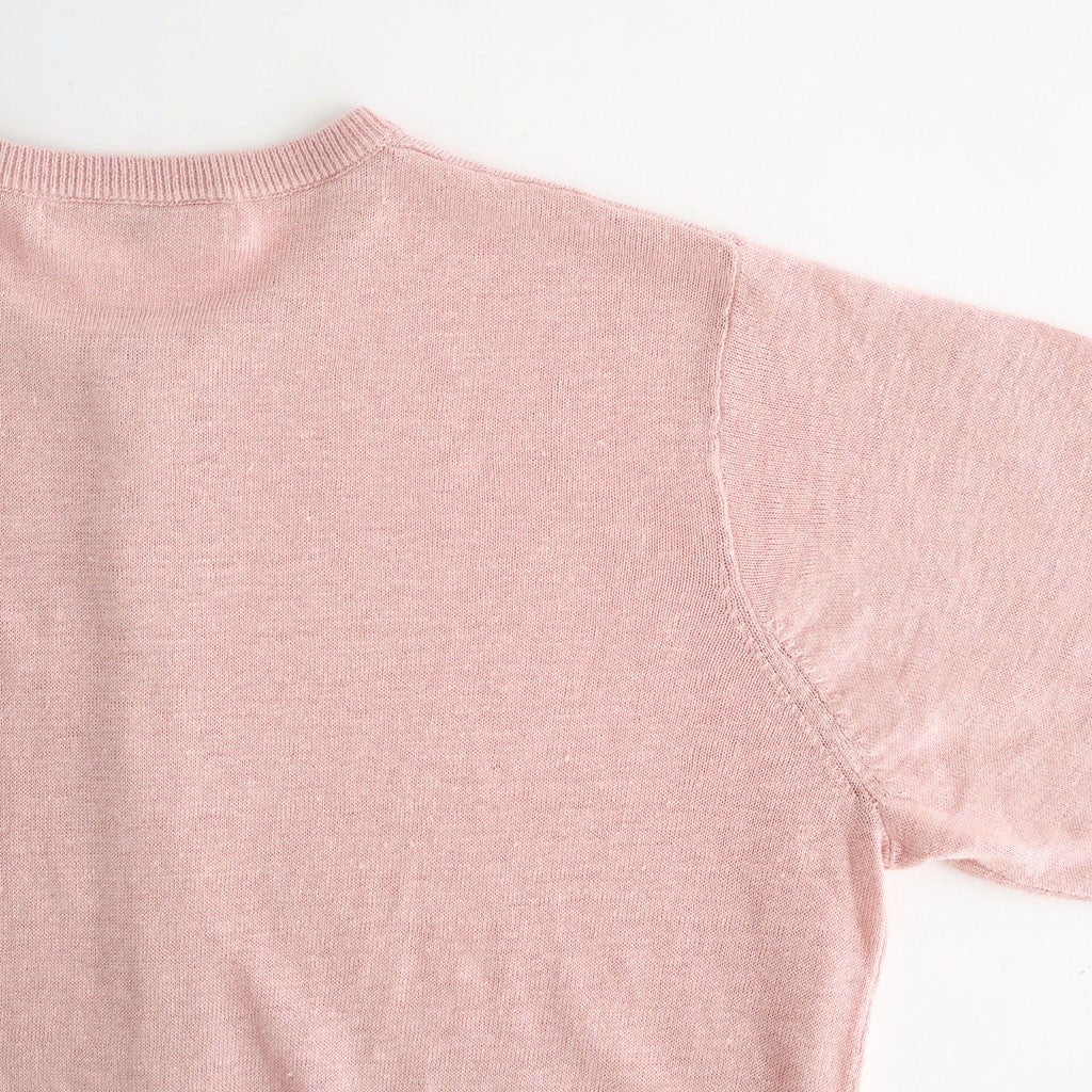 French Pure Linen クルーネックカーディガン #037 ピンク [UT262KN001]