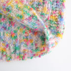 superkid mohair & cotton nep yarn ribbed-knit C/D #pink [WVFL-UW111]