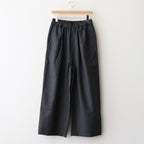 WORSTED SERGE 2TUCK WIDE EASY PANTS #9800 CHARCOAL [GNMDS2502WS]