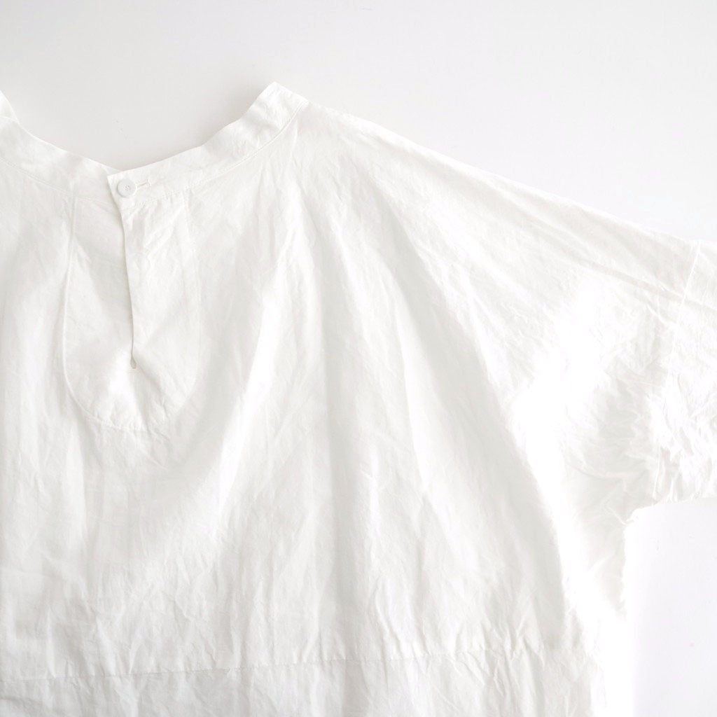 乾いた庭：ヘムレースオーバーシャツ #white [13261-05207]