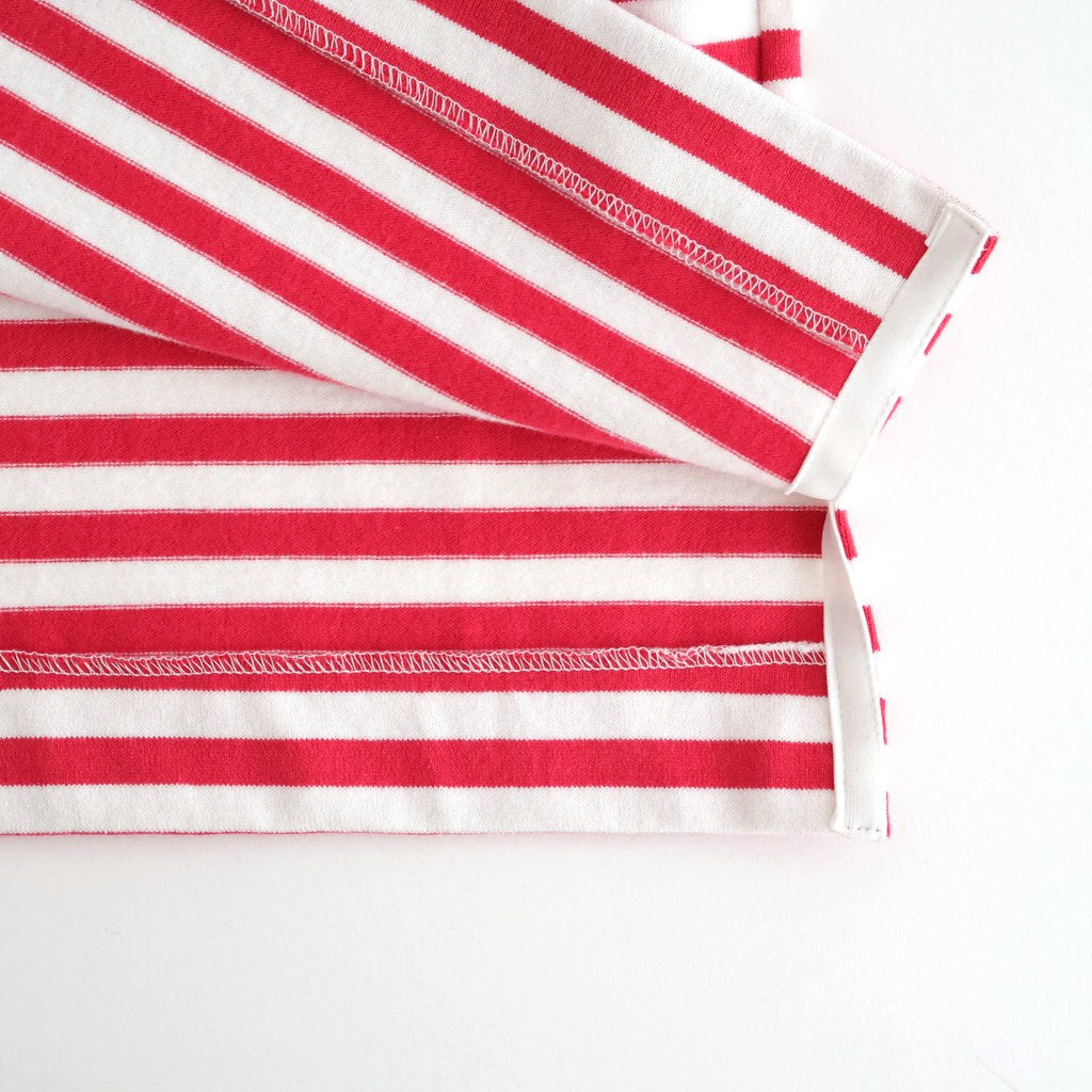 裏起毛 BORDER SPY EYE BOAT NECK PULLOVER #Pink [no.7743]