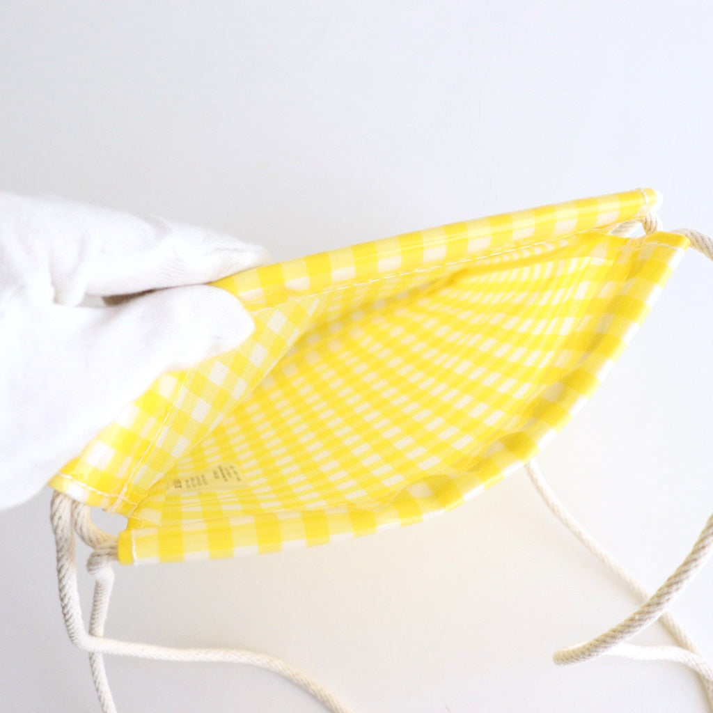 Drawstring bag POCHETTE #GINGHAM YELLOW [TMB-2137A]