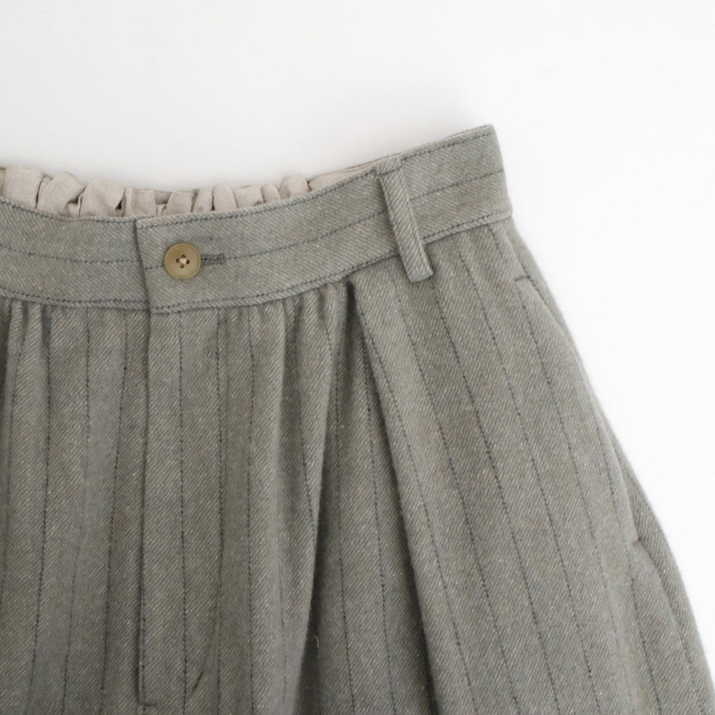 薄雲：Wide pants #A pale stripes [13251-19413]