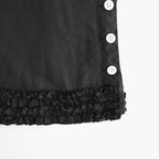 L.G.D. FRILL DECORATION BUTTON BIB #Black [no.8223]