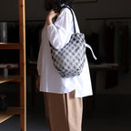 TOTE BAG M 格子 #BLACK [AL3131BG-28]
