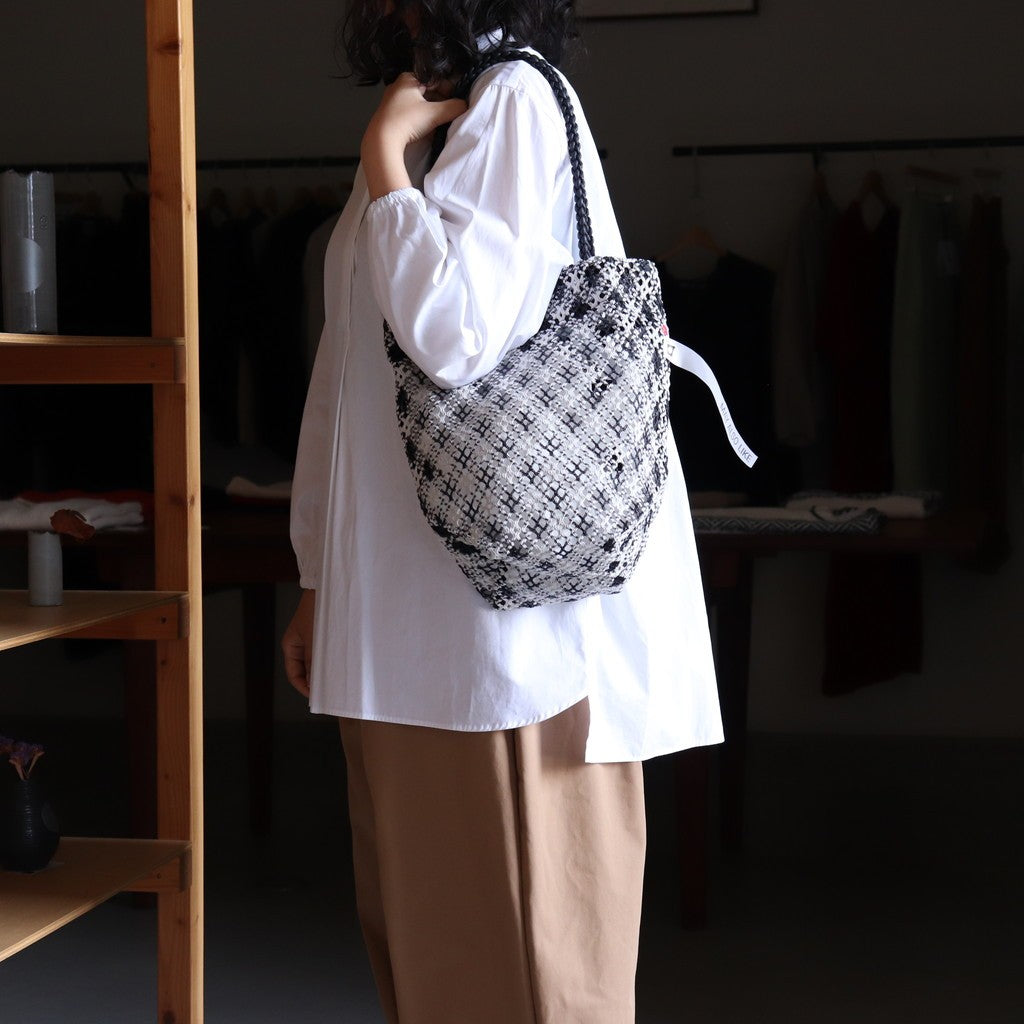 TOTE BAG M 格子 #BLACK [AL3131BG-28]