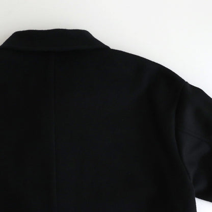 Wool cashmere beaver stand collar coat #Black [TS243CO080]