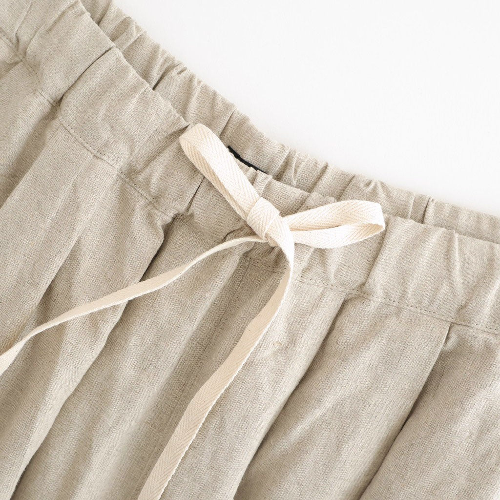 フレンチリネン/東炊きストライプ ギャザータックPT #012 キナリ [TS260PT074]