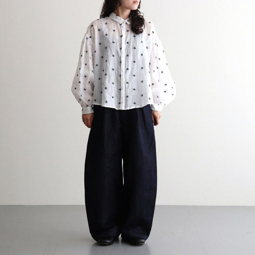 HW wide trousers #Indigo [261505]
