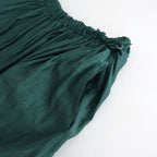 葉影のリズム： Frill gathered pants #forest green [11261-02213]