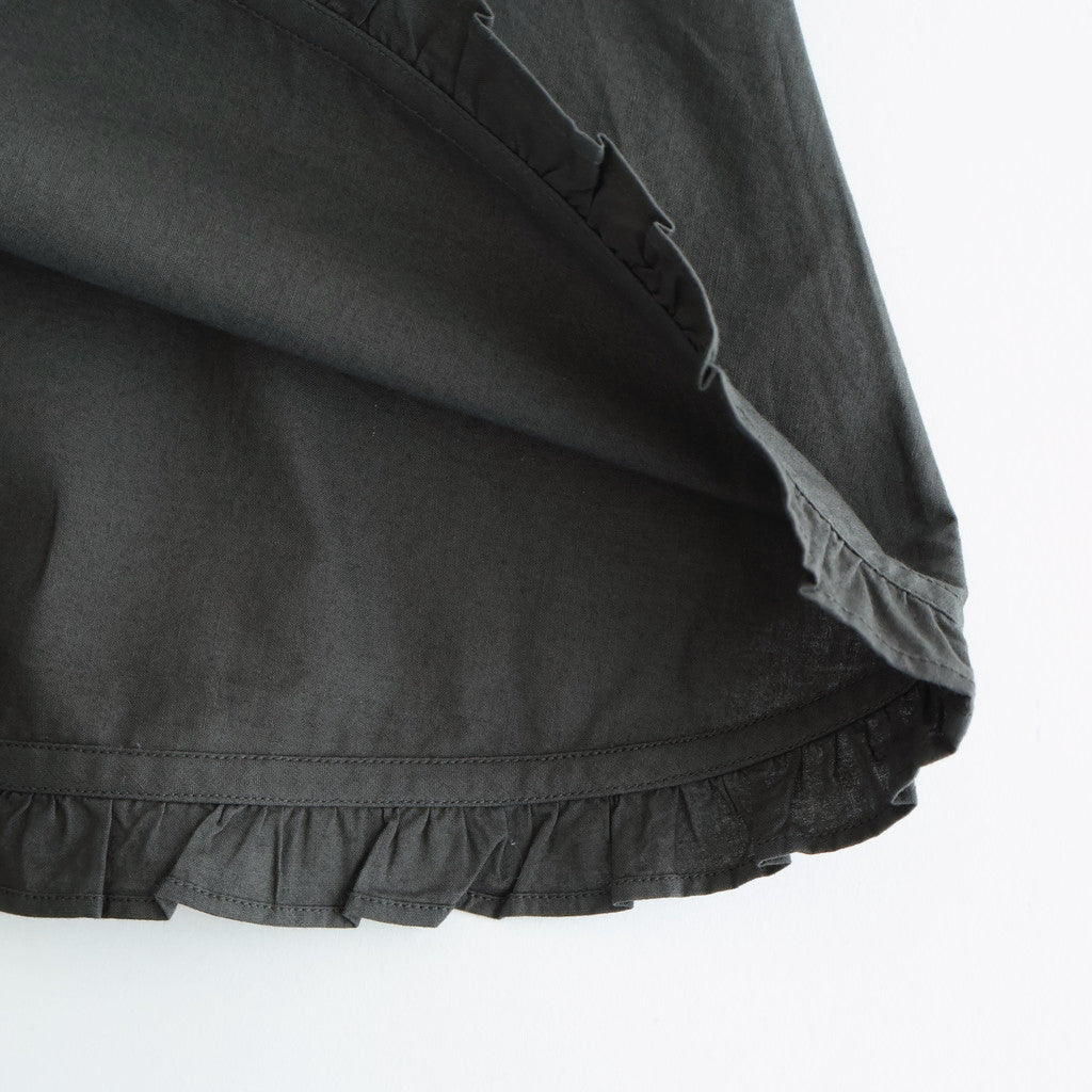 40s POPLIN PLAIN HEM FRILL BACK OPENING SMOCK #9700 GREY [NSL25543]