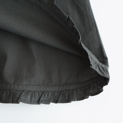 40s POPLIN PLAIN HEM FRILL BACK OPENING SMOCK #9700 GREY [NSL25543]