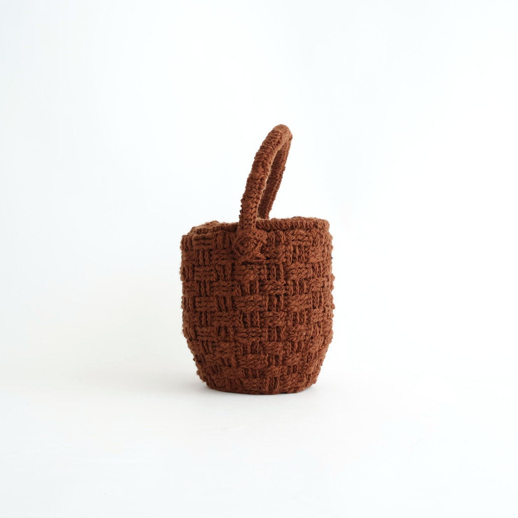 WILD BERRY FIELD HAND KNIT BASCKET #Brown [no.7897]
