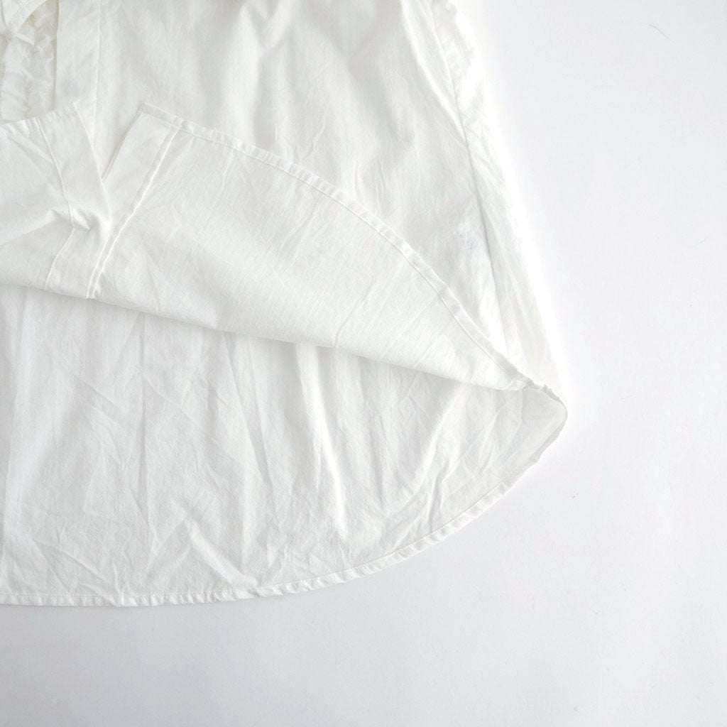 輝きの余白：フリルシャツ #off white [13261-06407]