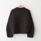 stretch superkid mohair crew-neck P/O #dark brown [WVFL-UW114]