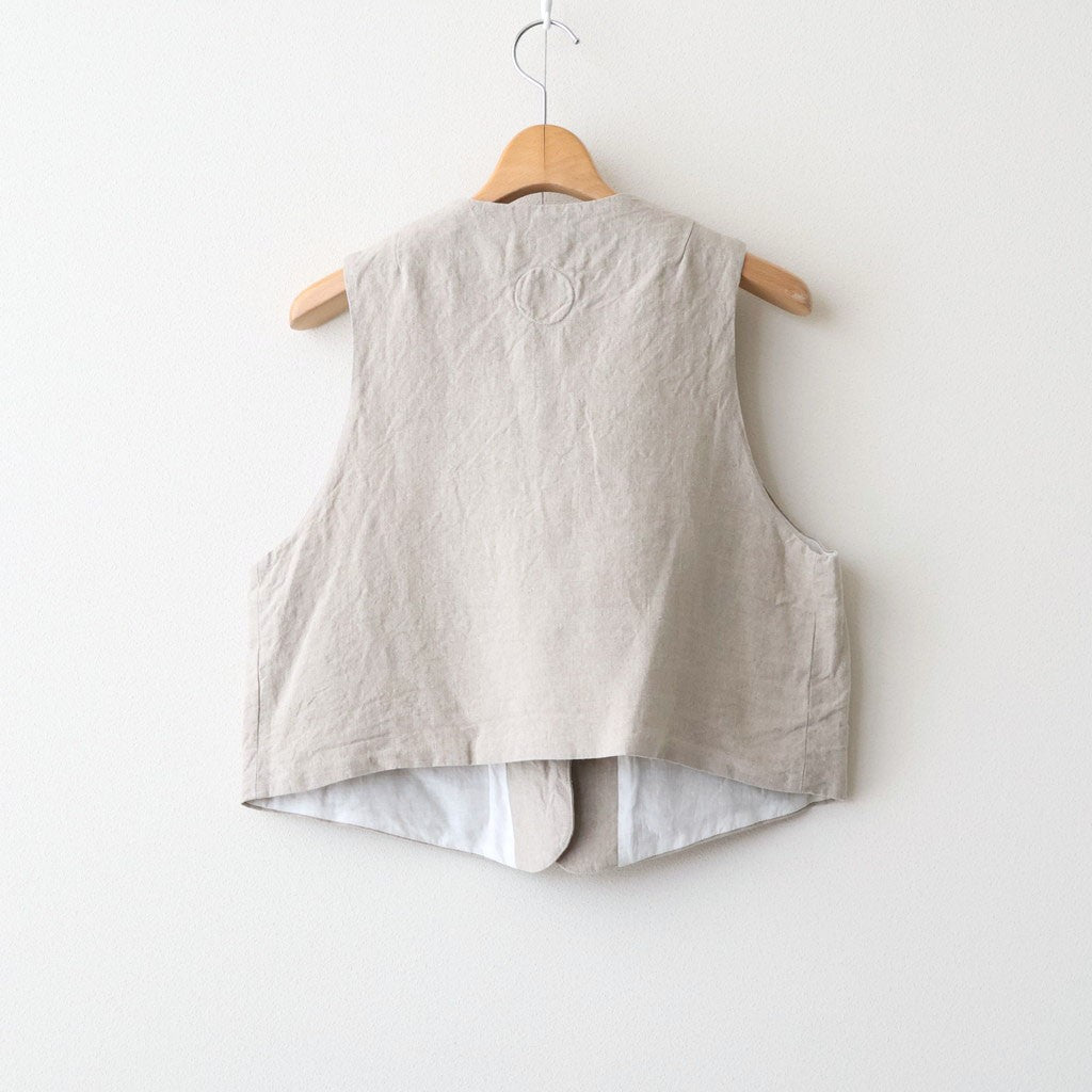 Binet Linen Vest #OAT [A232261TJ846]