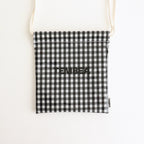 Drawstring purse POCHETTE #GINGHAM BLACK [TMB-2137A]