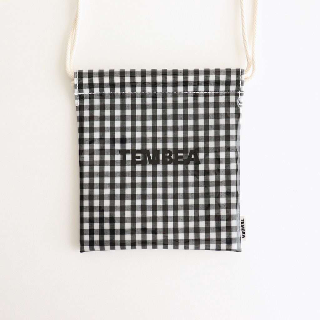 Drawstring purse POCHETTE #GINGHAM BLACK [TMB-2137A]