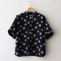 棉麻圆点提花衬衫 #黑底白点 [US242SH024]
