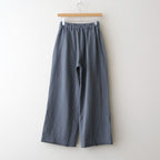 cotton open-end yarn terry wide sweat pants #steel blue [WXSP-UW120]