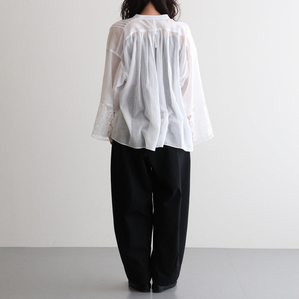 Wide tapered trousers #Black [TLF-225-pa002-Reht]