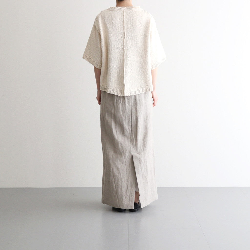 Damm Cotton Silk Half Sleeve #White [A232251TK762]